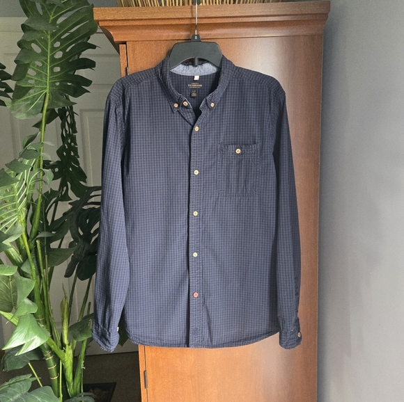 CPO Provision Navy Checkered Button-Up Shirt - Picture 1 of 4